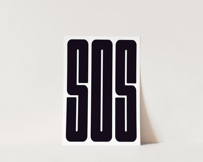 SOS Art Wall Art Print