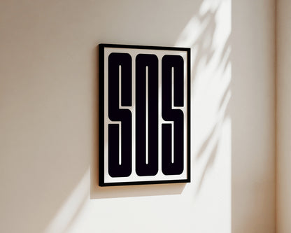 SOS Art Wall Art Print