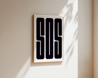 SOS Art Wall Art Print