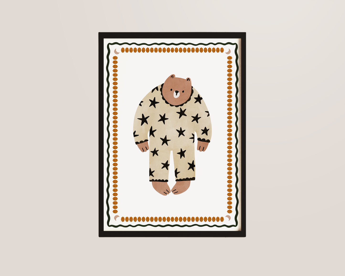 Bear In Pyjamas Art Print