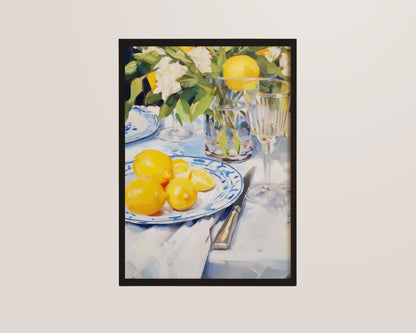Bowl Of Lemons Art Wall Art Print
