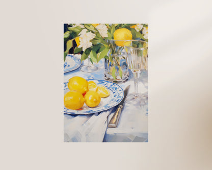 Bowl Of Lemons Art Wall Art Print