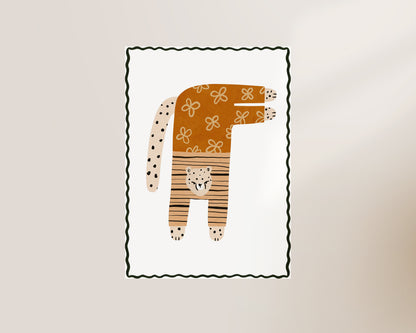 Cute Cheetah Nursery Wall Art Print