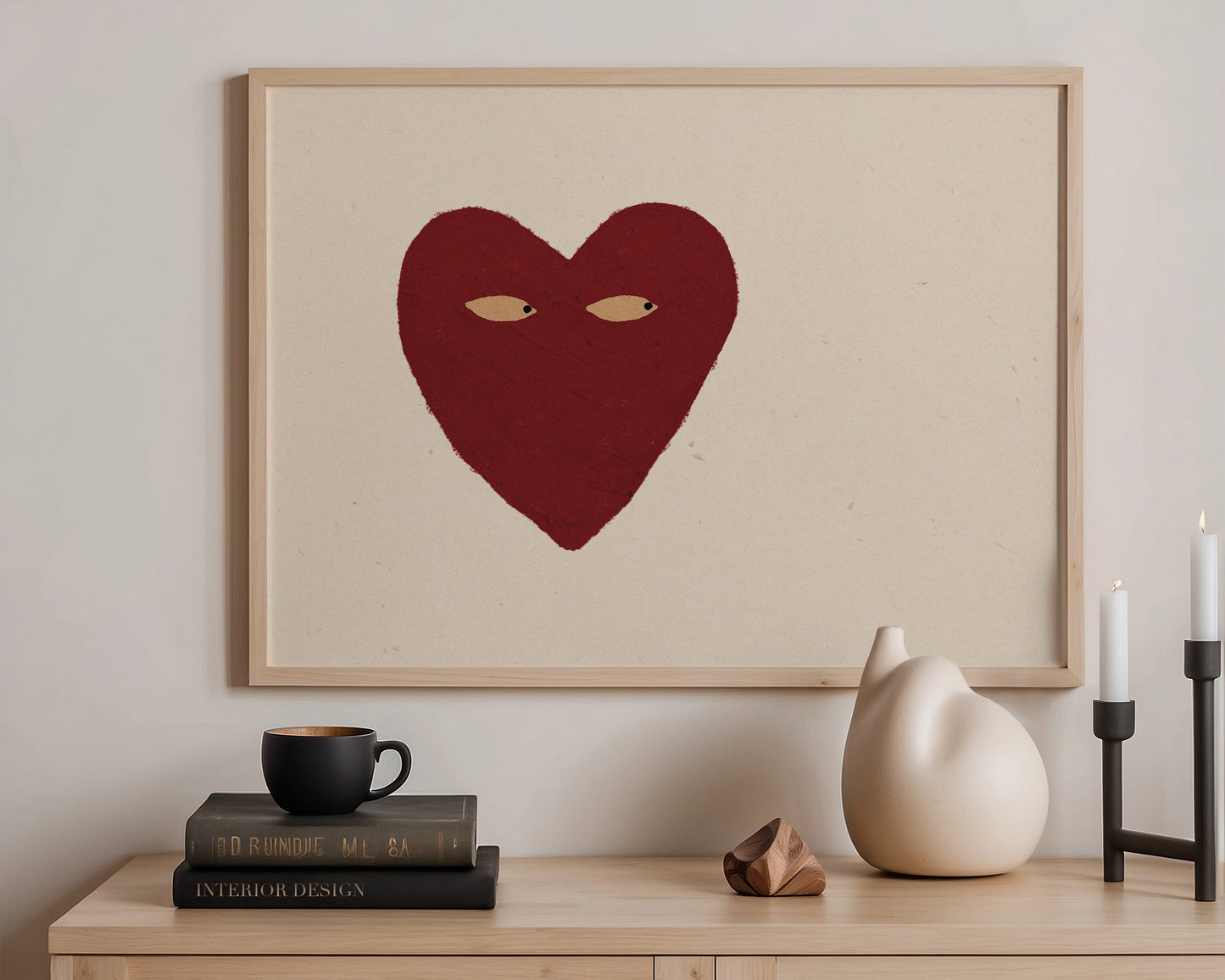 Love Heart Side Eye Art Print