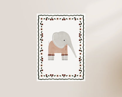 Cute Elephant Art Wall Art Print