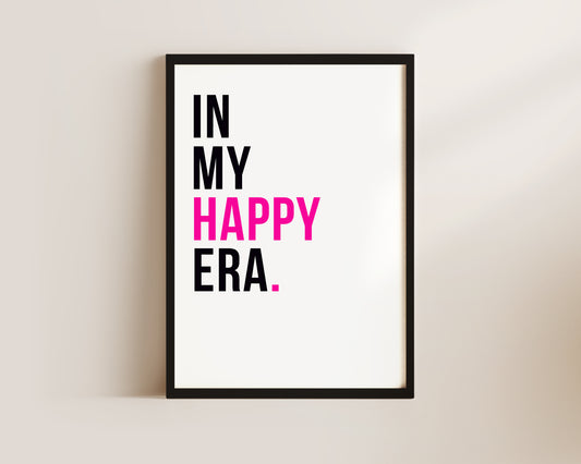 In My Happy Era Art Wall Art Print