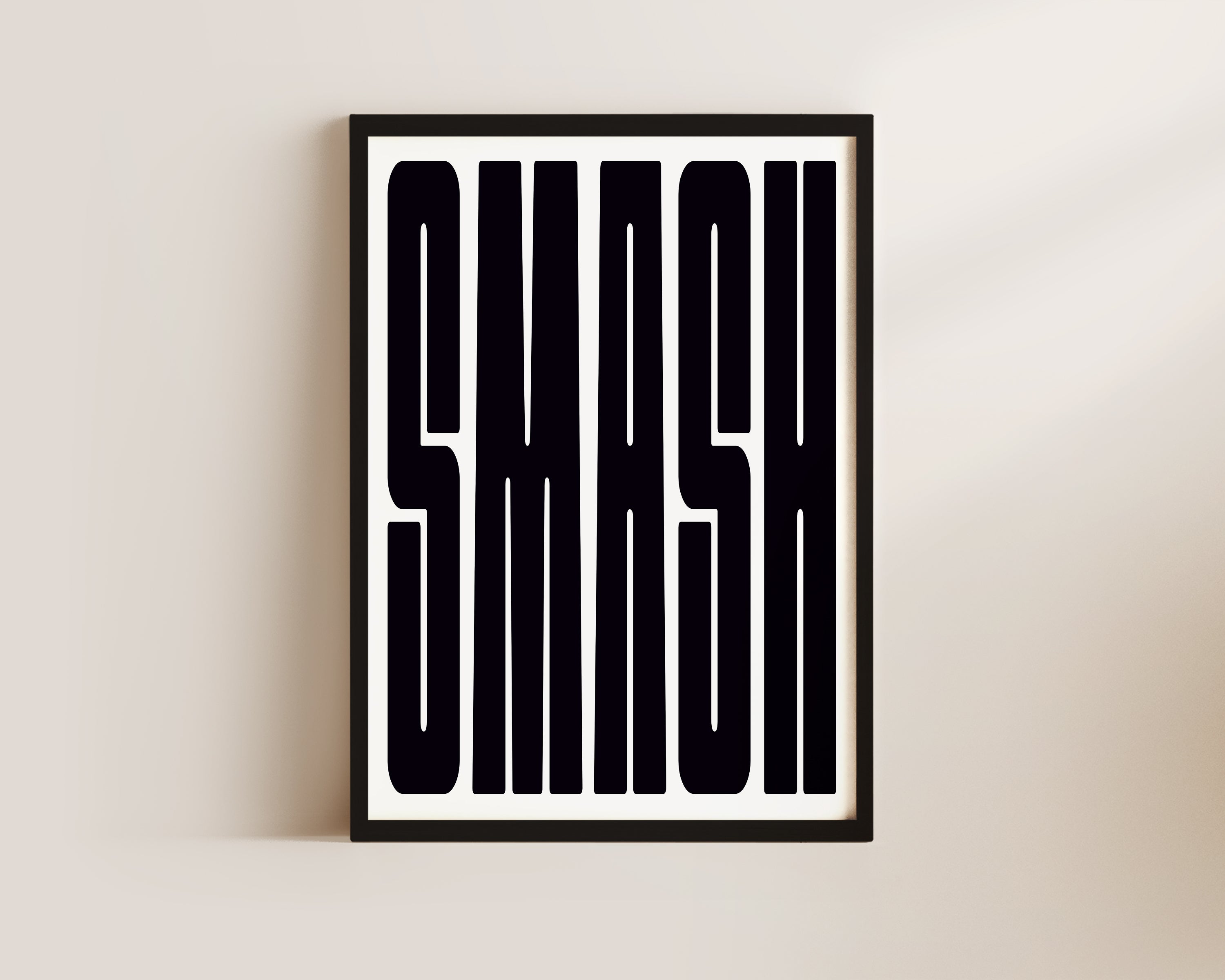 Smash Bold Typography Word Art Poster – Alluvion