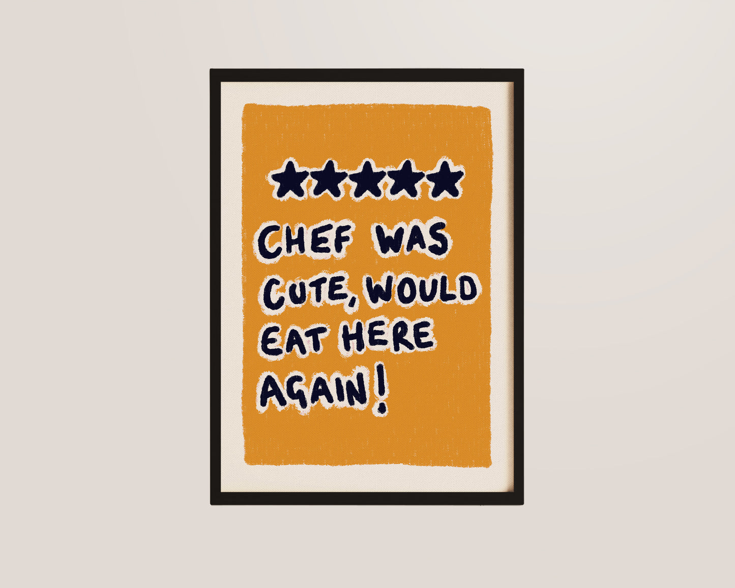 Chef Was Cute Yellow Print