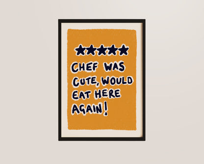 Chef Was Cute Yellow Print