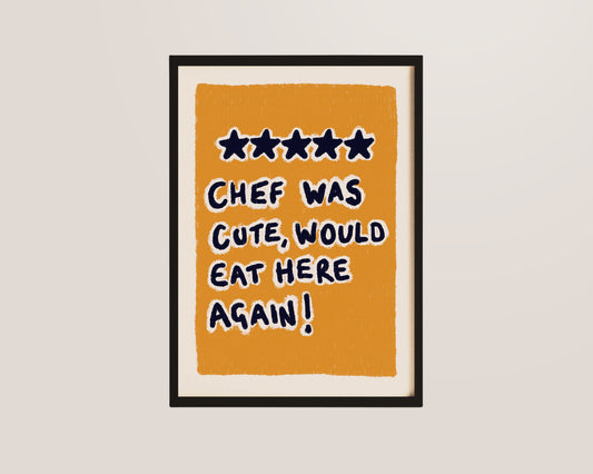 Chef Was Cute Yellow Print