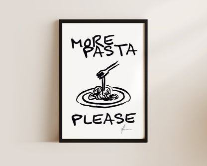 More Pasta Please Wall Art Print