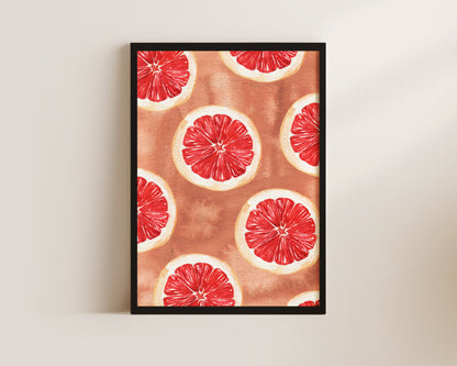 Grapefruit Art Wall Art Print