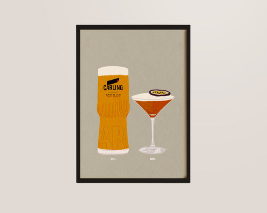 Carling & Pornstar Martini Print