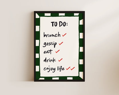 To Do List Wall Art Print