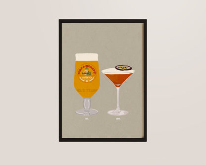 Moretti & Pornstar Martini Print