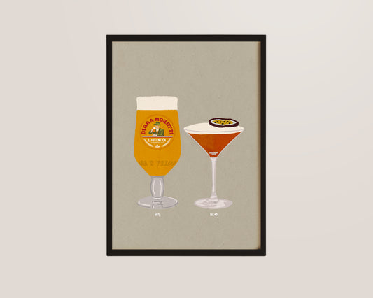 Moretti & Pornstar Martini Print