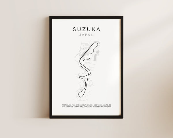 F1 Suzuka Grand Prix Circuit Art Poster – Alluvion