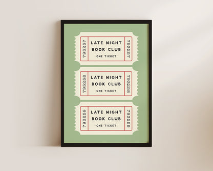 Late Night Book Club Print