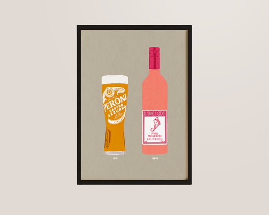 Peroni & Pink Moscato Print