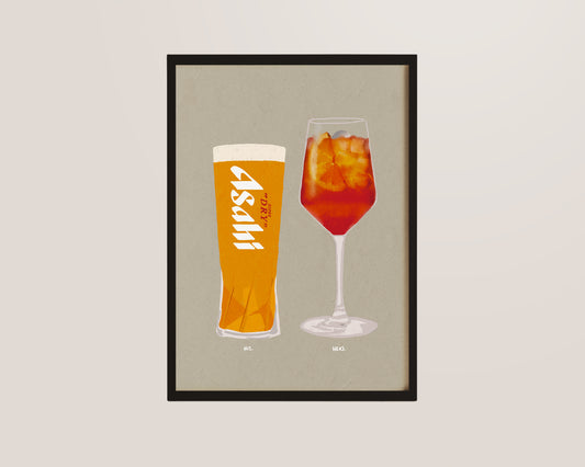 Asahi & Aperol Print