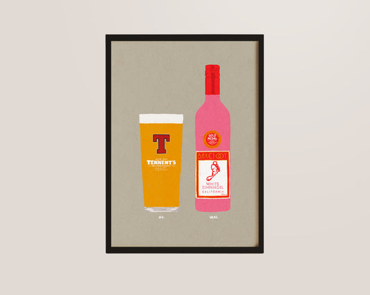 Tennent's & White Zinfandel Print