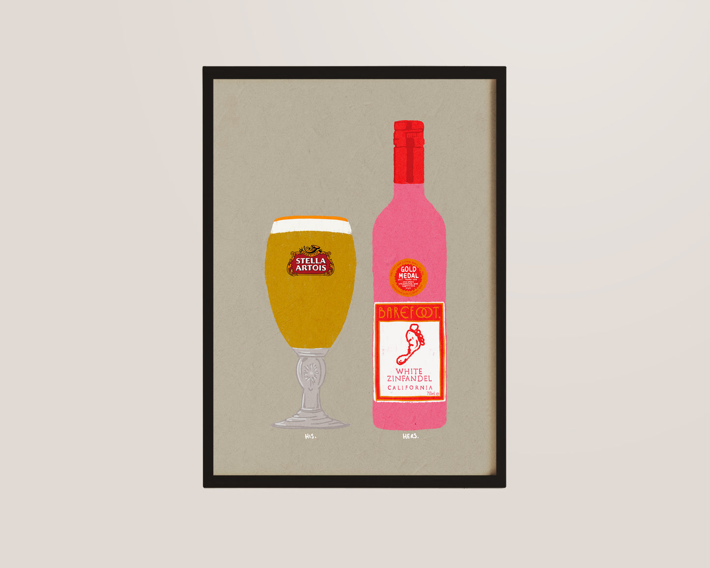 Stella Artois & White Zinfandel Print