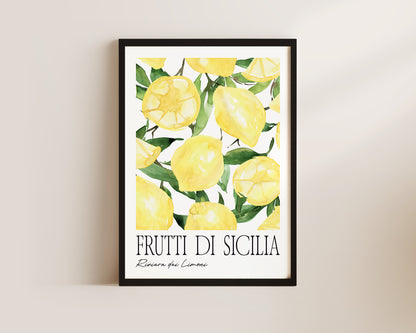 Frutti Di Sicillia Lemon Art Wall Art Print