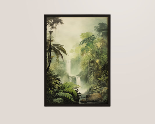 Waterfall In Rainforest Print