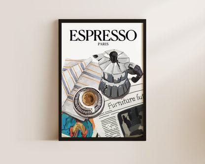 Paris Espresso Art Wall Art Print
