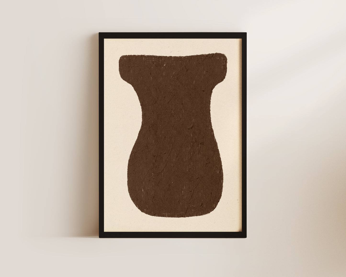 Abstract Brown Vase Oil Pastel