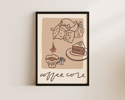 Coffee Core Dainty Wall Art Print