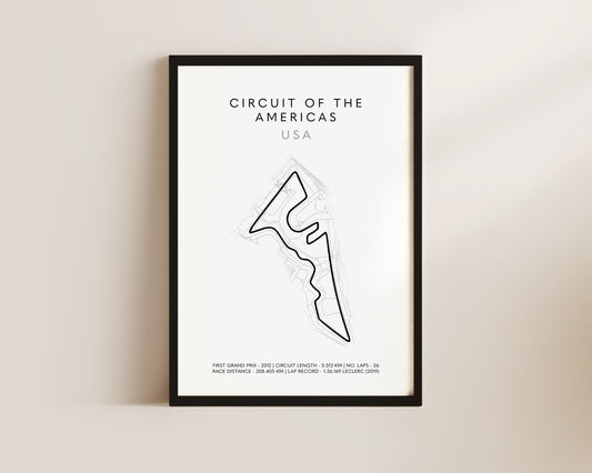 F1 COTA Grand Prix Art Poster