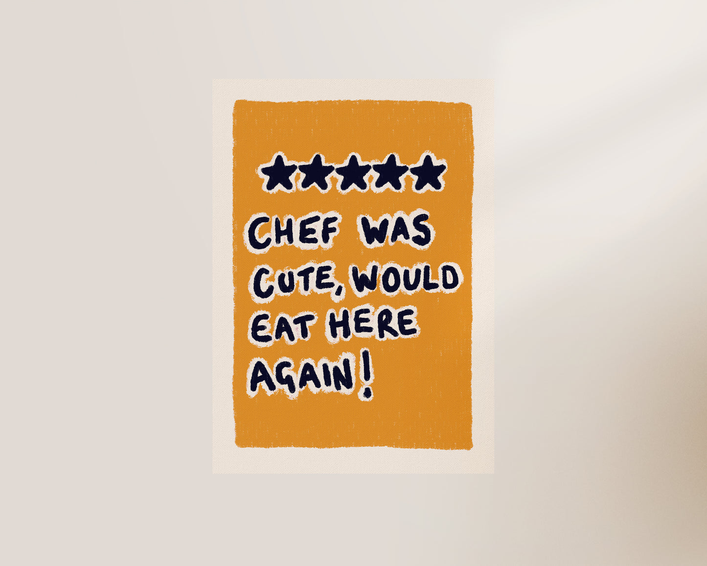 Chef Was Cute Yellow Print