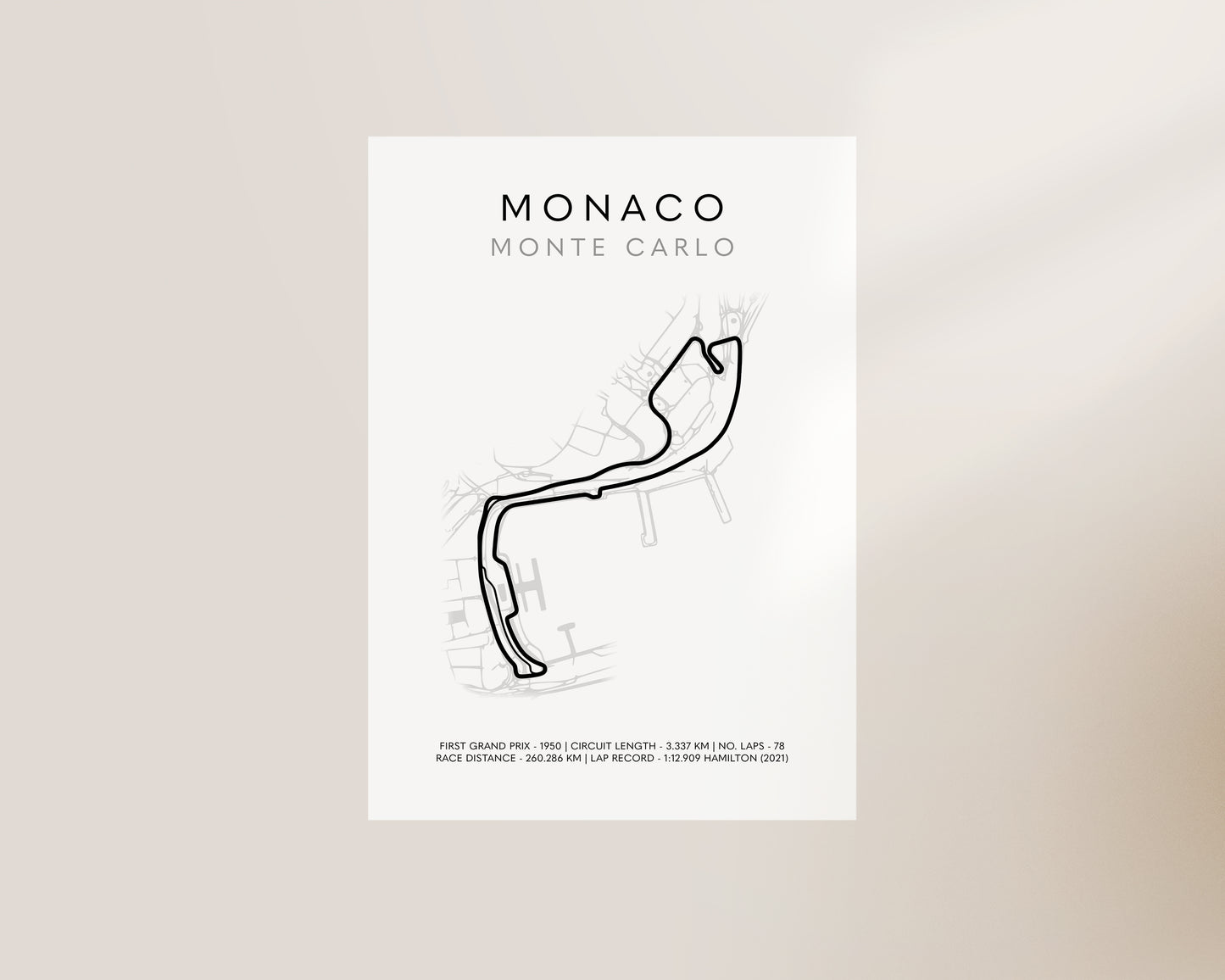 F1 Monaco Monte Carlo Grand Prix Art Poster