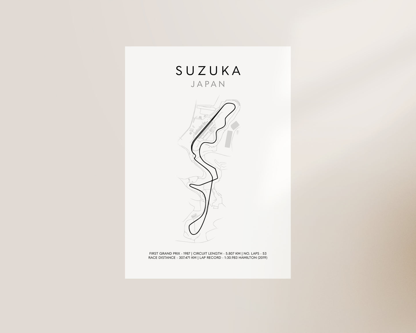 F1 Suzuka Grand Prix Art Poster