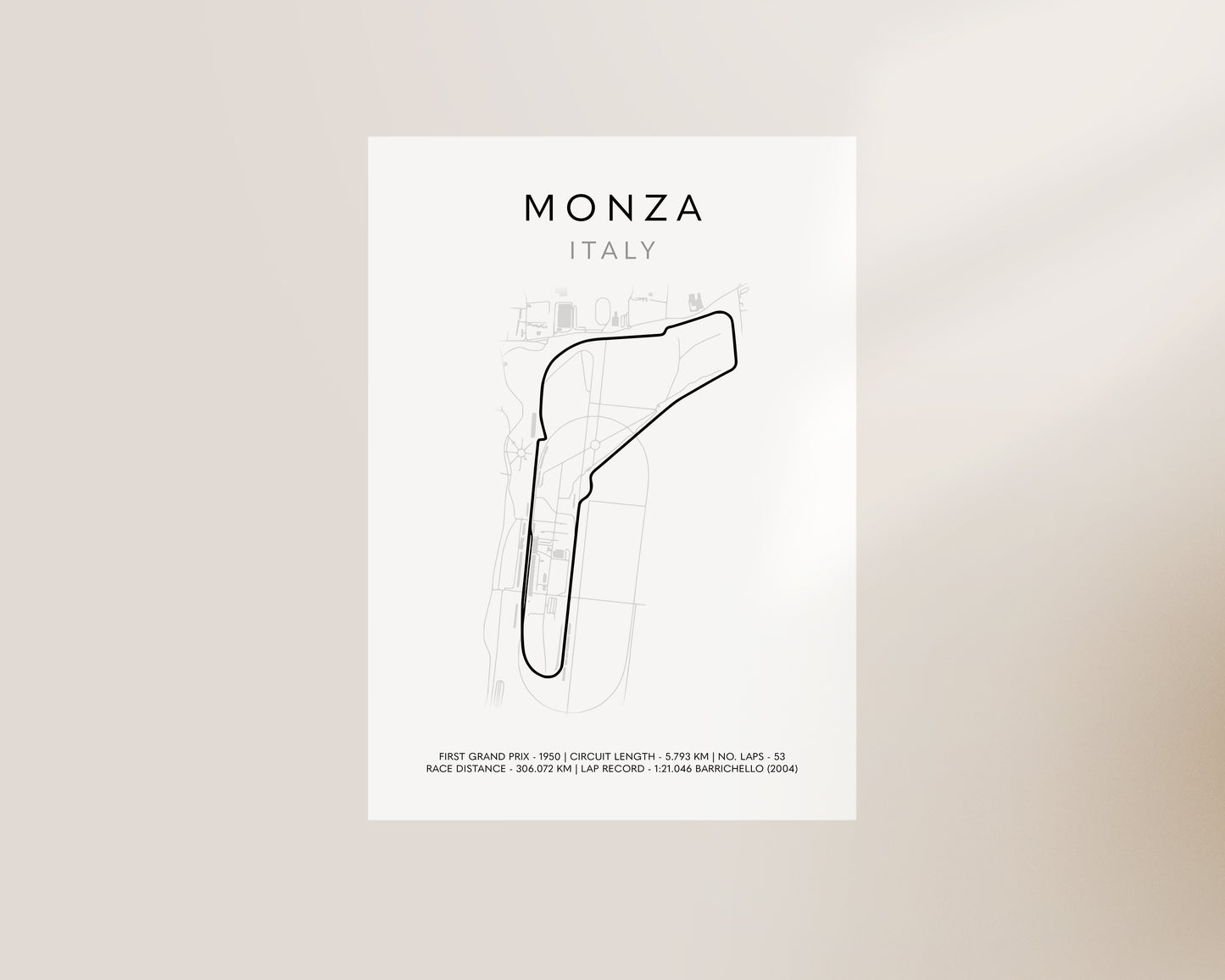 F1 Monza Grand Prix Art Poster