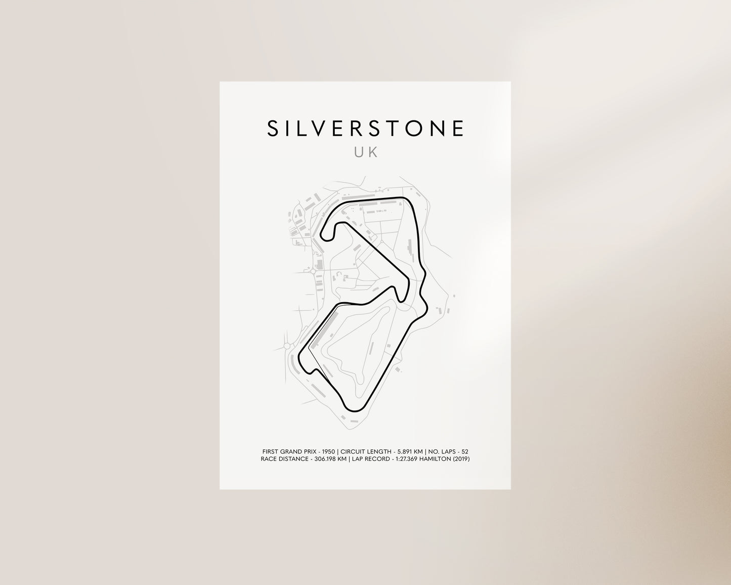 F1 Silverstone Grand Prix Art Poster