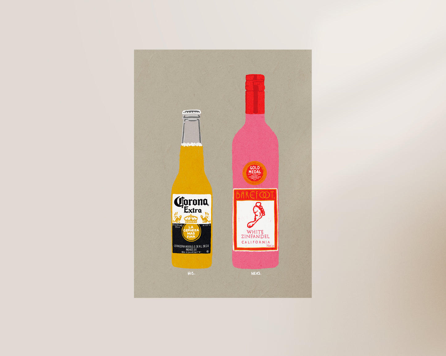 Corona & White Zinfandel Print