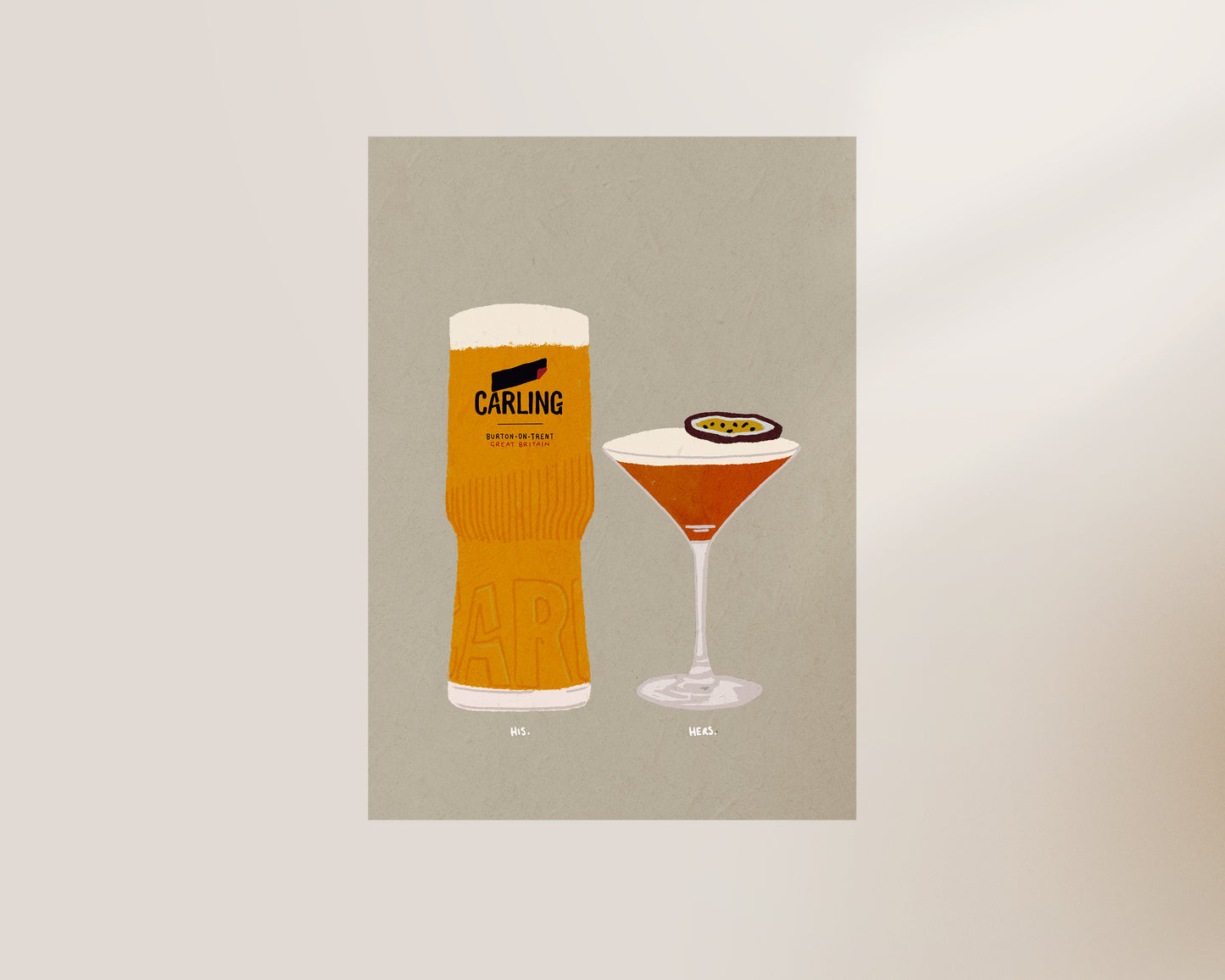 Carling & Pornstar Martini Print