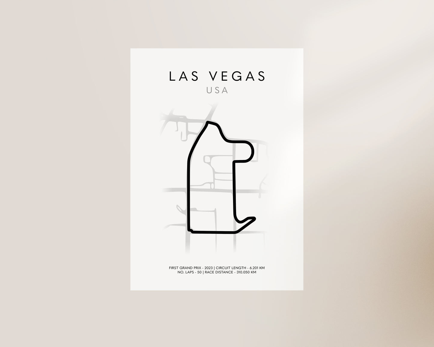 F1 Las Vegas Grand Prix Art Poster