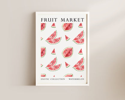 Fruit Market Watermelon Art Wall Art Print