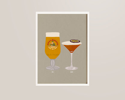 Moretti & Pornstar Martini Print