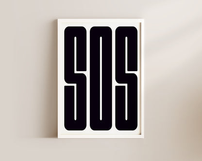 SOS Art Wall Art Print