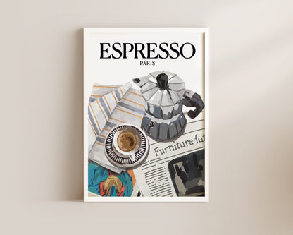 Paris Espresso Art Wall Art Print