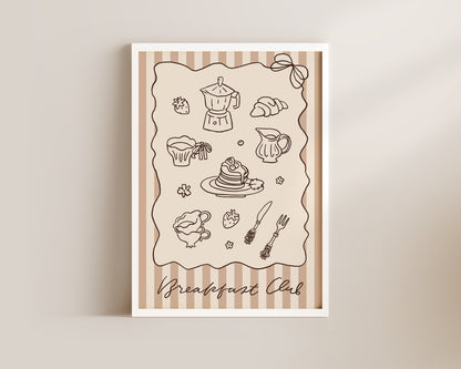 Breakfast Club Stripes Wall Art Print
