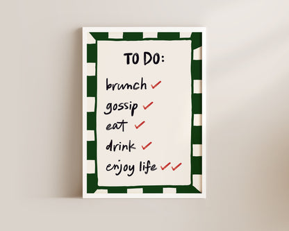 To Do List Wall Art Print