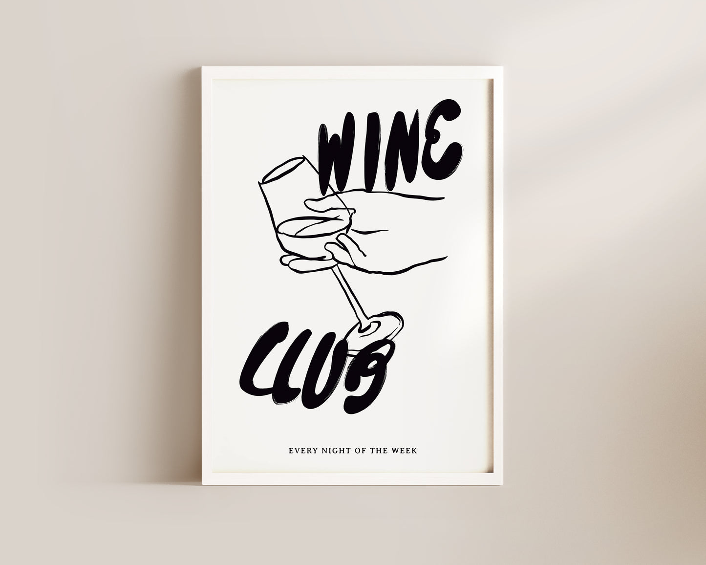 Wine Club In Black Print