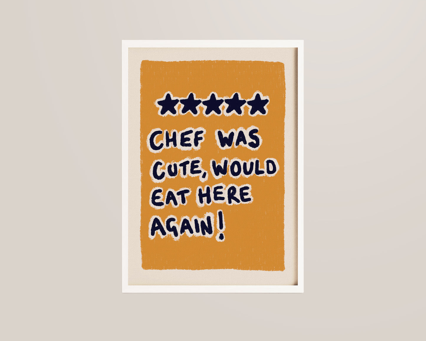 Chef Was Cute Yellow Print
