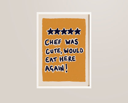 Chef Was Cute Yellow Print