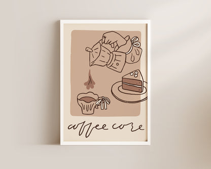 Coffee Core Dainty Wall Art Print